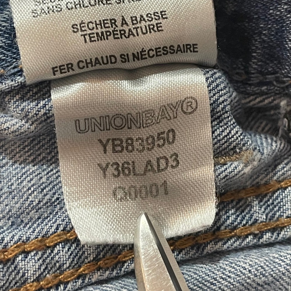 Unionbay Mens Distressed Straight Leg Jeans 34x34 (Fit 34x33) Stained - Picture 7 of 16